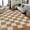 Brown, variant on Easy Jute Rug Runner 2x6 Checkerboard Indoor Outdoor Carpet Runner, Non-Slip Contemporary Bedside Rug, Machine Washable Plaid Floor Cover for Hallway, Laundry, Backyard, Black Brown