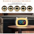 Cute Cat Ear Alarm Clock With Rgb 7 Color Night Light & 18 Ringtones
