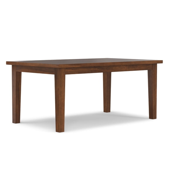 Simpli Home Eastwood 66 inch x 40 inch Rectangle Contemporary Dining Table in Walnut