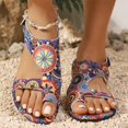 thumbnail image 4 of Womens Sandals Flat Heel Open Toe Casual Versatile Summer Trendy Solid Color Ankle Strap Women Footwear Causal Summer Dressy Beach Shoes for Women Multicolor 7, 4 of 8