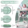 thumbnail image 3 of Suction Plate for Babies, Silicone Divided Dishes for Kids, Toddler Plates Portable Fist Stage Feeding Supplies, Toddler Plates Suction Kids Plate and Utensils Fish-Green, 3 of 7
