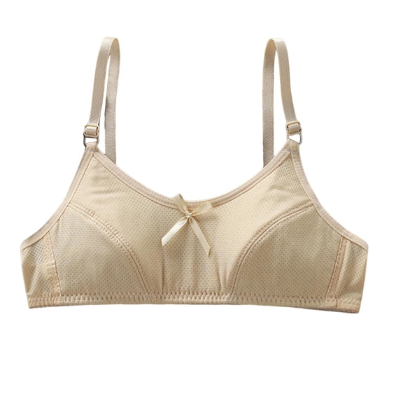 Favoffer Girls Kids Wire Free Training Bra Teen Underwear with Built in Pads Soft Comfortable for Daily Home Sports Vacation Activities Sizes 10-15Y