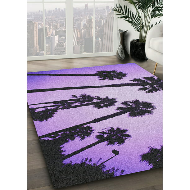 Indoor Rectangle Plants Palm Tree, Palm Tree Design Area Rugs