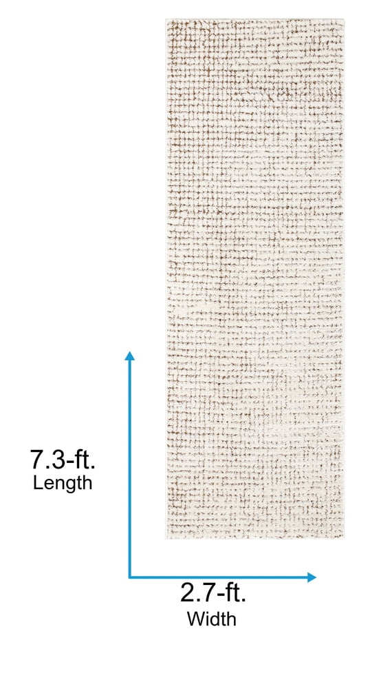 Livabliss Area Rugs for Living Room, 3x7 Freud Modern Ivory Runner Rug, Bedroom Dining Room Home Decor Stain Resistant Carpet (2'7" x 7'3" Runner)