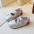 thumbnail image 7 of Girls Flat Sandal Glitter Mary Jane Princess Shoes Sequin Party Wedding Shoes Toddlers Kids Ballet Dress Shoes Birthday Prom Cosplay Dance Shoes Silver 13, 7 of 7