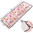 thumbnail image 2 of SKYSONIC 2'X6' Happy Santa Claus Deer Runner Rug with Rubber Backing, Merry Christmas Pink Non Slip Entryway Rug Runner Washable Soft Area Rug Carpet for Hallway Bedroom Kitchen Decor, 2 of 6