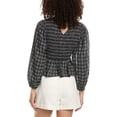 thumbnail image 2 of THE GREAT womens  The Contessa Linen-Blend Top, 1, Blue, 2 of 3