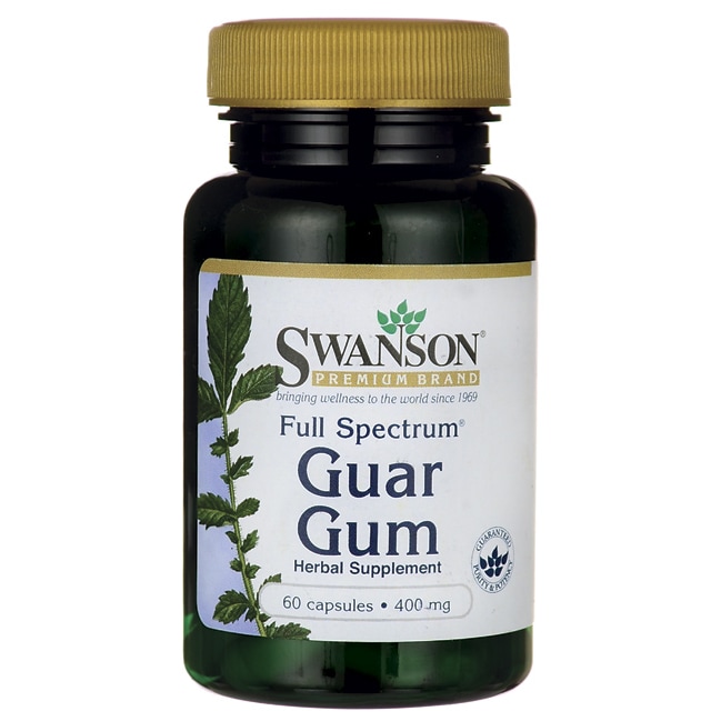 Swanson Full Spectrum Guar Gum 400 mg 60 Capsules