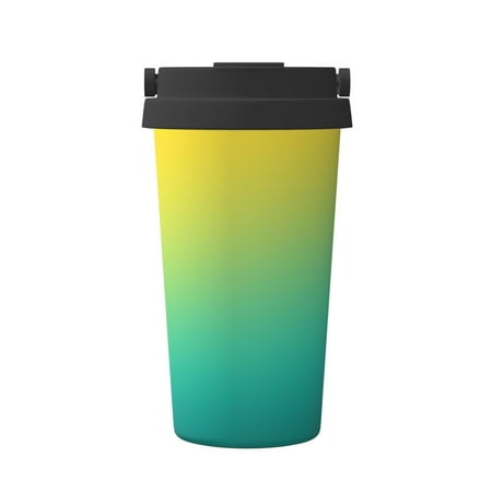 

Junzan Teal To Yellow Gradient for Stainless Steel Vacuum Insulated Tumbler - Reusable Insulated Cold Brew Iced Coffee Cup Thermos -Gifts for Women Men Him Her