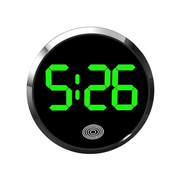 Digital Dashboard Car Clock, Stick On Dashboard Car Clock with LED Display, 1.57 InchTouch-Activated, Stick On Design for Cars Boats Bikes Trucks(A)