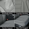 thumbnail image 3 of Coverado Car Seat Covers Full Set, Stylish Faux Leather Front and Back Seat Protectors, Automotive Interior Accessories Universal Fit for Most Cars, Gray, 3 of 9