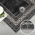 thumbnail image 5 of Tzou Machine Washable Area Rug, Non-Slip Modern Pearl Velvet Carpet with Printed Border for Living Room, Bedroom, 5 of 7