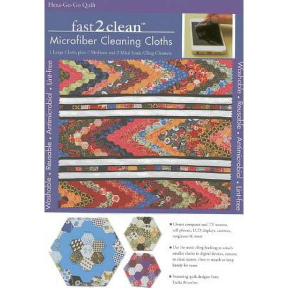 Fast2clean Hexa-go-go Quilt Microfiber Cleaning Cloths