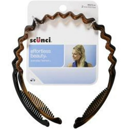 Merchandise 7263120 Scunci Thin Wavy Headband, Pack of 2