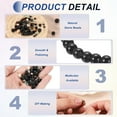 thumbnail image 3 of 200Pcs Cuentas de Obsidiana Negra, Cuentas de Piedra Natural de 4mm, Gema Redonda Suelta con Cordón Elástico de Cristal para Fabricación de Joyas, 3 of 7