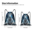 thumbnail image 5 of Yiaed Forest Meditating Goat Print Drawstring Bags Drawstring Backpack Bulk String Back Pack Gym Sport Bag-Medium, 5 of 5