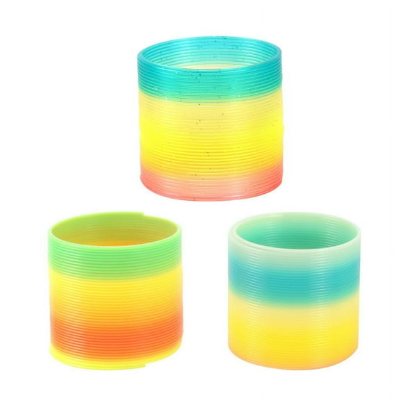 Big Spring Rainbow Ring Magic Set (3 Units) Stress Toy for Kids Girls and Boys S