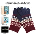 thumbnail image 4 of Snow Gloves Women's Trendy Patchwork Knitted Pile Baseball Cap Winter Gloves Multicolor One Size, 4 of 6