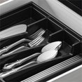 thumbnail image 4 of RONSHIN Utensil Holder For Countertop With Lid, Utensil Drawer Organizer For Kitchen Countertop With 5 Compartments, Flatware And Cutlery Covered Storage Box, 4 of 8