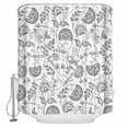 thumbnail image 2 of Boho Grey Floral Waterproof Fabric Shower Curtain, Vintage Farmhouse Paisley Plant Leaf Shower Curtain for Bathroom Curtains Bathtubs Hotel Washable Shower Curtains with 12 Hooks Standard 60x72, 2 of 6