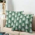 thumbnail image 6 of Green Christmas Pillow Covers Xmas Tree Decorative Pillow Covers 20x20 Winter Yule Pillow Case Holiday Farmhouse Cushion Case Set of 2 for Couch Home Bedroom, 6 of 6