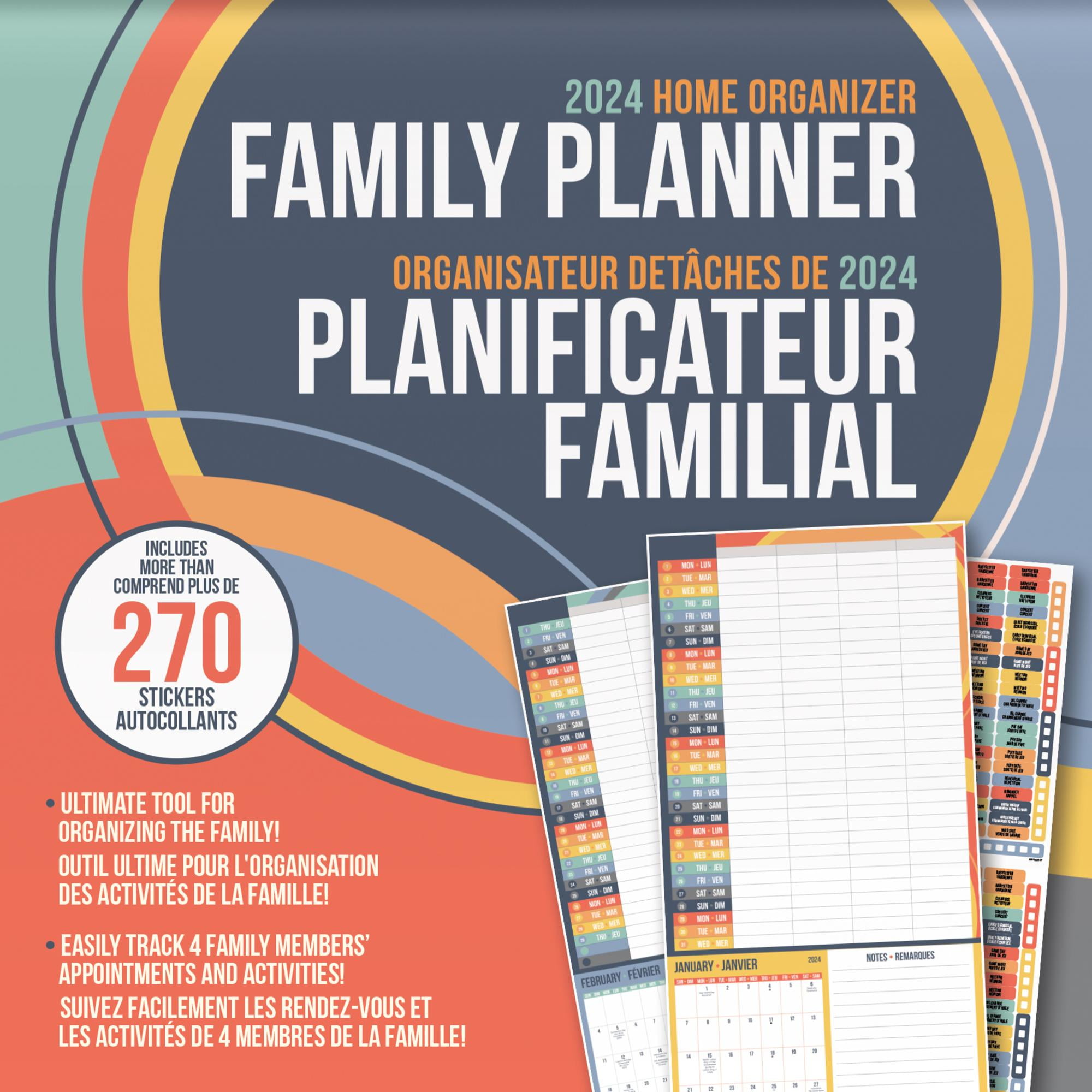 Trends International 2024 Family Planner Wall Calendar