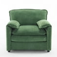 thumbnail image 6 of Oversized Chenille Armchair, 38" Upholstered Accent Chair with Thick Comfort Cushions and High Back for Living Room, Bedroom, Office,Green, 6 of 10