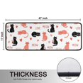 thumbnail image 5 of Cat and Heart White Pattern Anti Fatigue Kitchen Rugs Set Of 2, Non Slip Washable Decorative Floor Mats for Sink Laundry and Home Use, 17"x47", 5 of 5