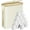 White, variant on Bathroom Toilet Paper Storage Basket with Lid and Handle, Bamboo Collapsible Toilet Paper Holder Storage with Non-Slip Bottom ,Extra Toilet Roll Storage, Black