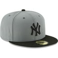 thumbnail image 3 of Men's New Era Gray/Black New York Yankees Two-Tone 59FIFTY Fitted Hat, 3 of 6