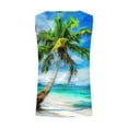 thumbnail image 4 of Titcea Womens Tank Tops Round Neck Sleeveless Summer Travel Graphic Tees Hawaiian Beach Holiday Palm Tree Printed T Shirts, 4 of 5