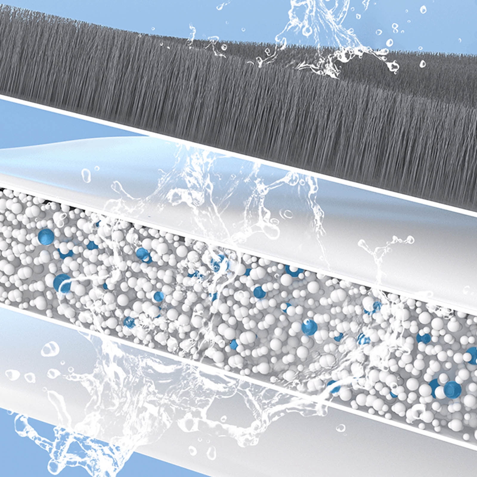 WLAGOOD Car Wash Mop Curved Pole Car Wash Does Not Damage Car Paint Soft Bristle Telescopic Car Brush Special