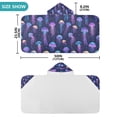 thumbnail image 4 of Yayeee Kids Hooded Towel with Hand Pockets Beach Soft Absorbent Bath Wrap 50 x 23.5 inch, Dark Blue Jellyfish Pattern, 4 of 5