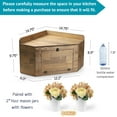 thumbnail image 7 of Besuerte White Bread Box for Kitchen Countertop, Large Wooden Bread Containers Storage Bin for Corner, Bread Holder Keeper for Homemade Bread Includes 2x16oz Mason Jars with Flowers, 7 of 7