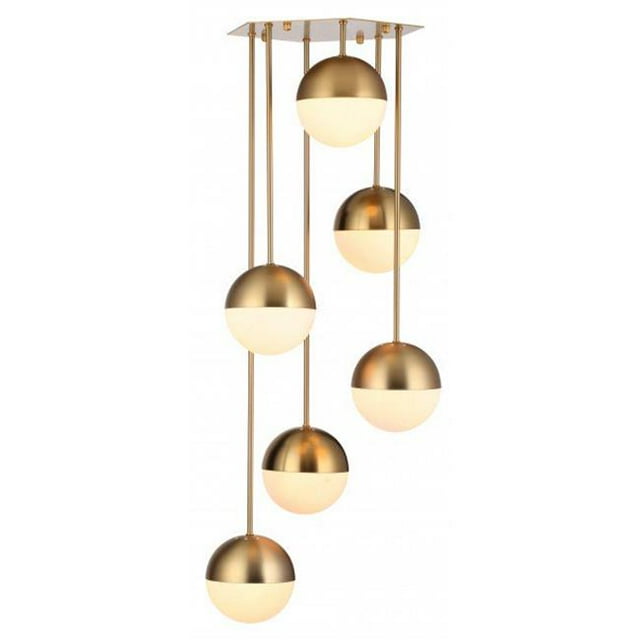 Control Brands LBC7806BRASS Bankkajen Chandelier, Brass