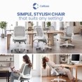 thumbnail image 5 of CELTOSS Ergonomic Office Chair, Mid Back Mesh Computer Desk Chair, Flip-Up Arms, Adjustable Lumbar Support for Home Office, Gray, 5 of 10