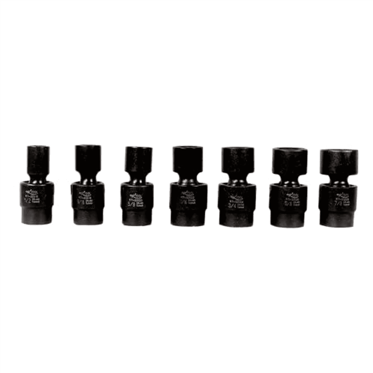 K-Tool 33500 7-pc 1/2" Drive Fractional SAE 6-Point Flex Impact Socket Set
