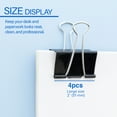 thumbnail image 2 of BAZIC Products Binder Clips, Large, Black, 4 Count, 2 of 7