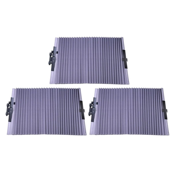 3 juegos de visera de cortina retráctil para vehículo SUV, protección UV, 51,2 x 18,1 pulgadas