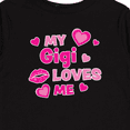 thumbnail image 4 of Inktastic Valentine's Day My Gigi Loves Me Hearts and Lips Boys or Girls Long Sleeve Toddler T-Shirt, 4 of 5