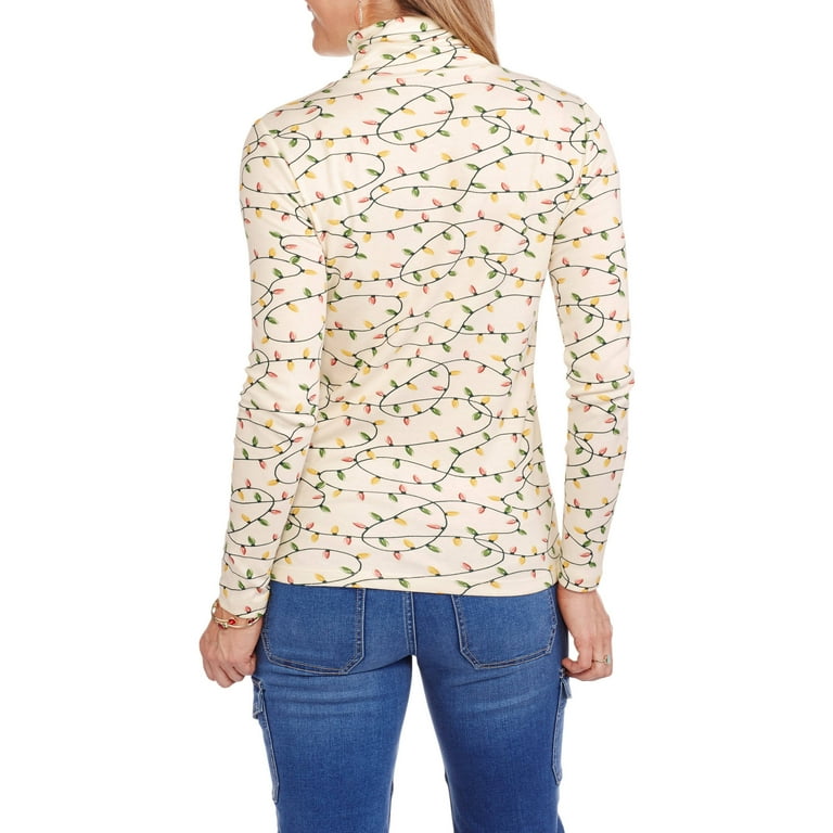 Walmart white shop stag turtleneck