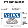 thumbnail image 2 of (2 Pack) Ethylene Oxide Cancer Hazard And Reproductive OSHA Notice Sign, 2 of 7
