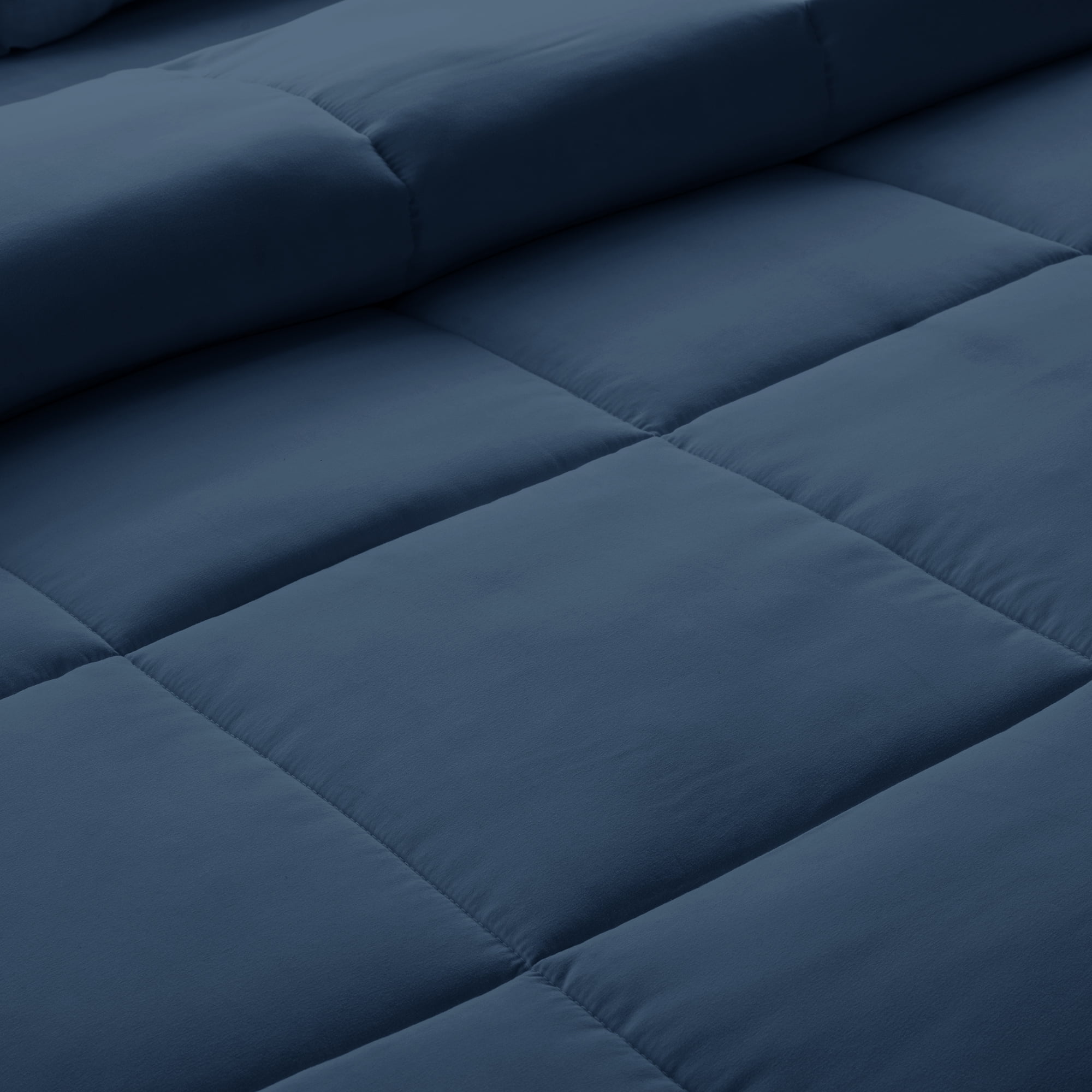 Lux Decor Collection Twin Comforter All Season Down Alternative Quilted Comforter Duvet Insert with Corner Tabs - Duvet Insert Twin Comforter only (Twin, Navy Blue)