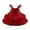 Red, variant on Bmisegm Girls Summer Dress Party Bow Tiered Skirt Flutter Sleeves Formal Occasion Performance Tutu Gown Dresses for Girls