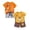 E-Yellow & Orange (4PC), variant on mgoYE Toddler Baby Boy Clothes 18-24 Months Summer Outfits irls Outfit Short Sleeve Letter T Shirt Top Shorts Set 4Pcs
