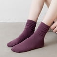 thumbnail image 3 of NUZYZ 1 Pair Women Socks Mid-tube Japanese Style Solid Color High Elasticity Anti-slip Thickened Soft Warm Sweat-absorption Anti-shrink Sports Socks, 3 of 8