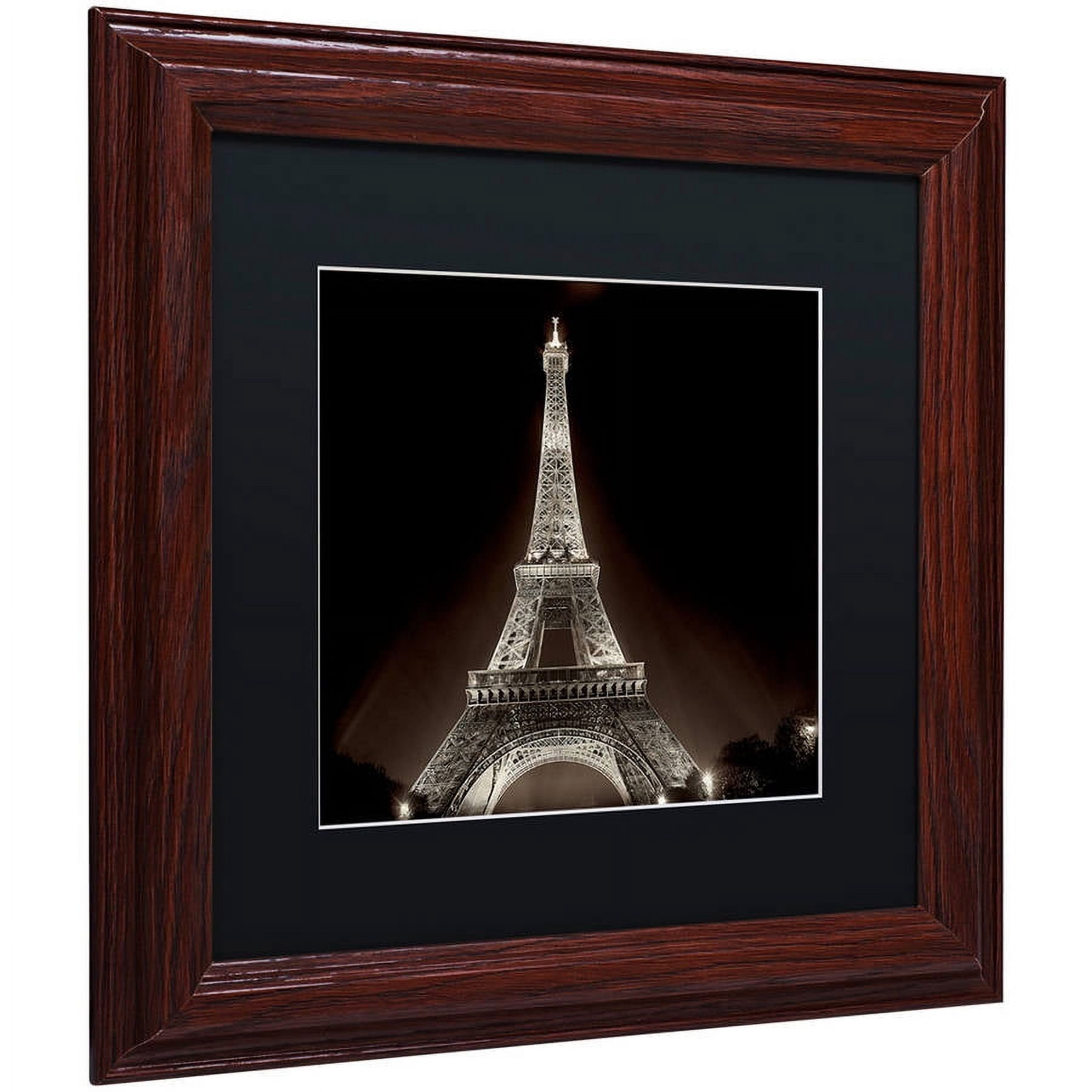 Trademark Fine Art "Tour Eiffel II" Canvas Art by Alan Blaustein, Black Matte, Wood Frame