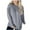 Gray, variant on HAiming Women's Long Sleeved Sweatshirts Trendy Solid Color Round Neck Pullover Tops Plus Size Loose Casual Blouses