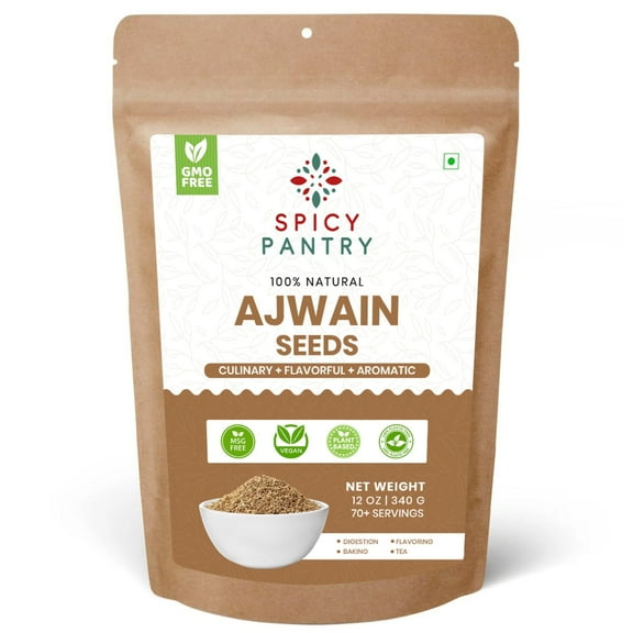 Spicy Pantry Ajwain Seeds (Carom Seeds) 12 oz Resealable Pouch – Product of India