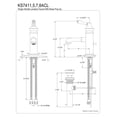 thumbnail image 4 of Kingston Brass KS7411ACL American Classic Single-Handle Bathroom Faucet, Polished Chrome, 4 of 4